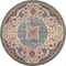 Homeroots 8 ft. Round Pink & Blue Floral Medallion Area Rug 385535 - alternate 6